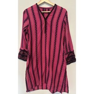 Women's Beech Tree Pakistani/ Indian Kurta embroidery apparel Size 8